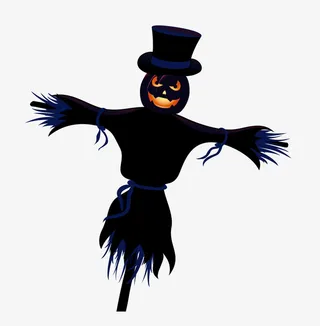 邪恶万圣节稻草人免抠