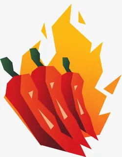 三个辣椒卡通风格免抠