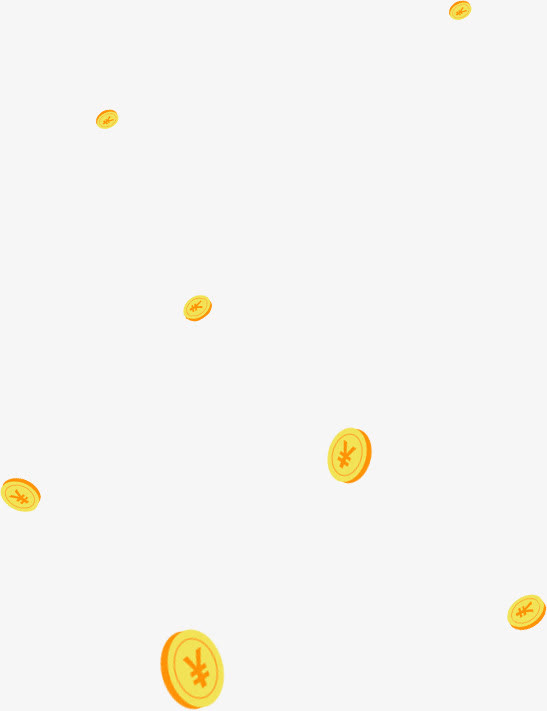 钱币 金币 漂浮金币免抠