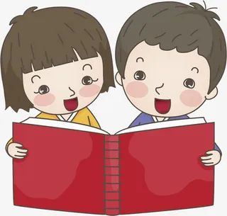 看书的孩子免抠