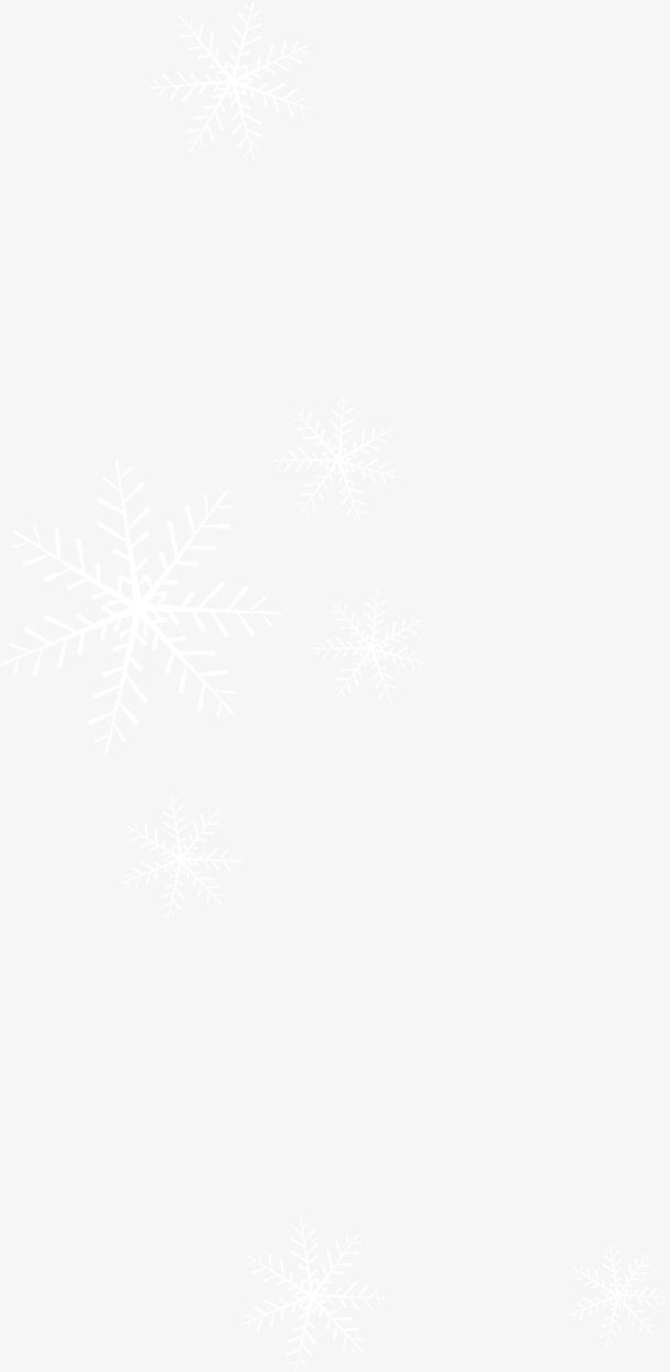 冬季漂浮白色雪花免抠