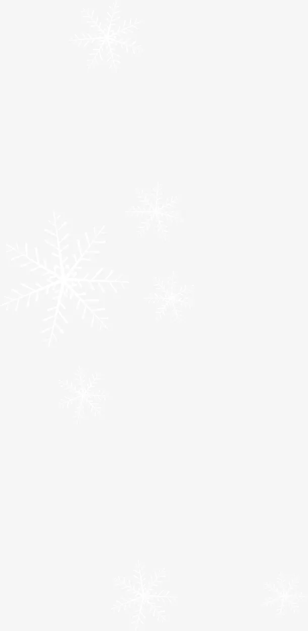 冬季漂浮白色雪花免抠