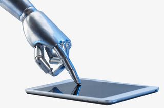 触摸智能机的机械手免抠