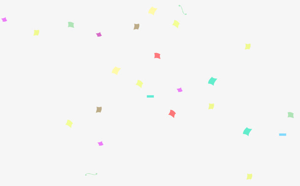 彩色五颜六色漂浮彩纸屑免抠