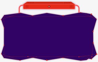 紫色卡通边框场景免抠