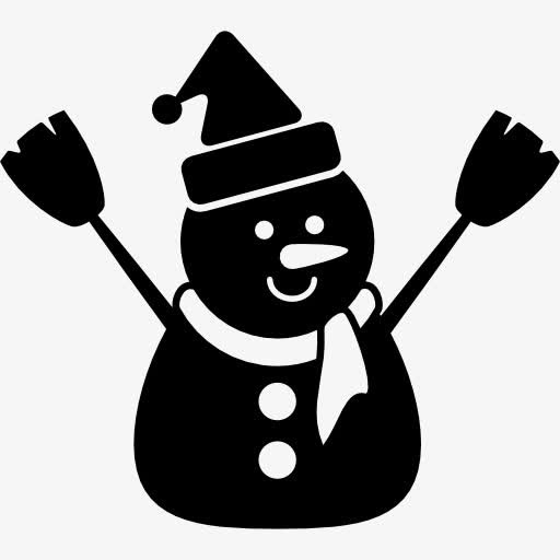 雪人在黑图标免抠