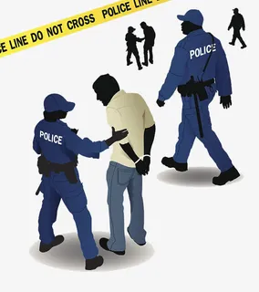 警察正在巡查过程中抓到的罪人免抠