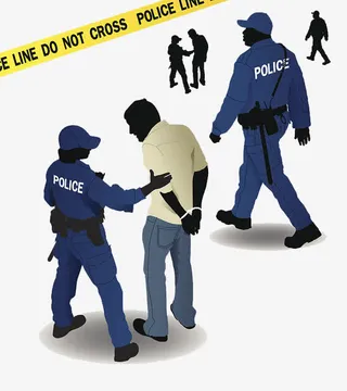 警察正在巡查过程中抓到的罪人免抠