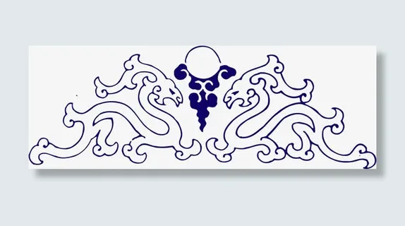 中国风龙形装饰免抠