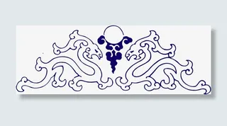 中国风龙形装饰免抠