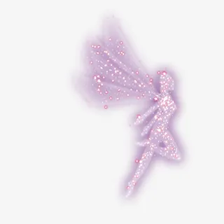 唯美浪漫翅膀的少女免抠