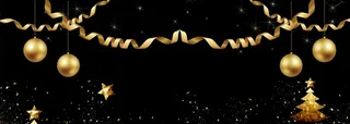 圣诞节黑色简约banner高清