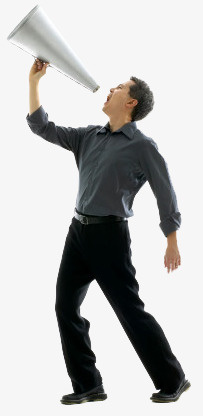 拿着大喇叭的男人免抠