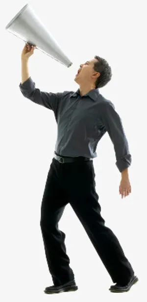 拿着大喇叭的男人免抠 拿着大喇叭的男人免抠