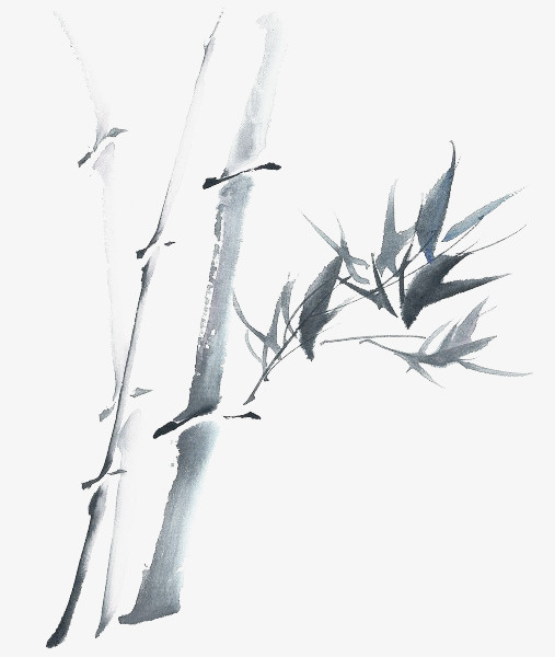 水墨竹子免抠
