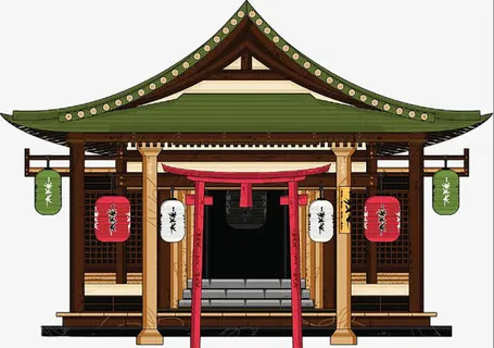 复古风古寺免抠