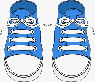 蓝色鞋子免扣免抠