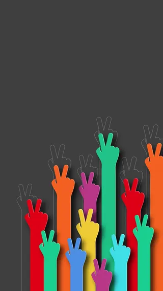 手势耶背景高清