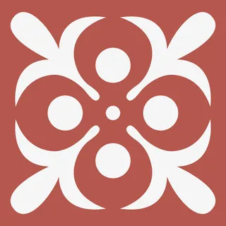 红色窗花矢量图案免抠