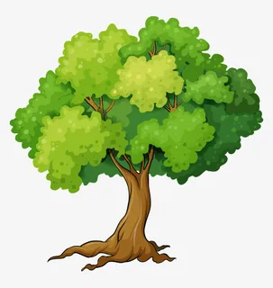 大树春天树木矢量免抠