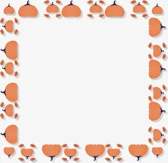 南瓜装饰框免抠