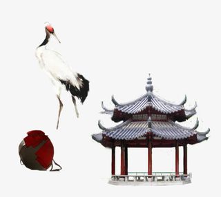 古亭  仙鹤免抠