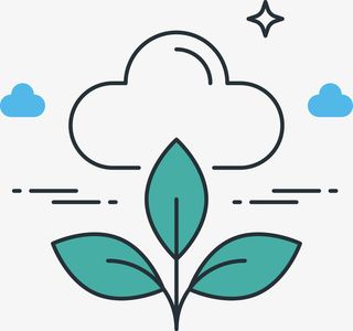 卡通零排放矢量图标免抠