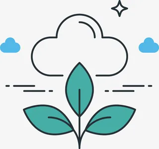 卡通零排放矢量图标免抠