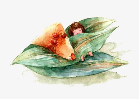 水彩粽子免抠