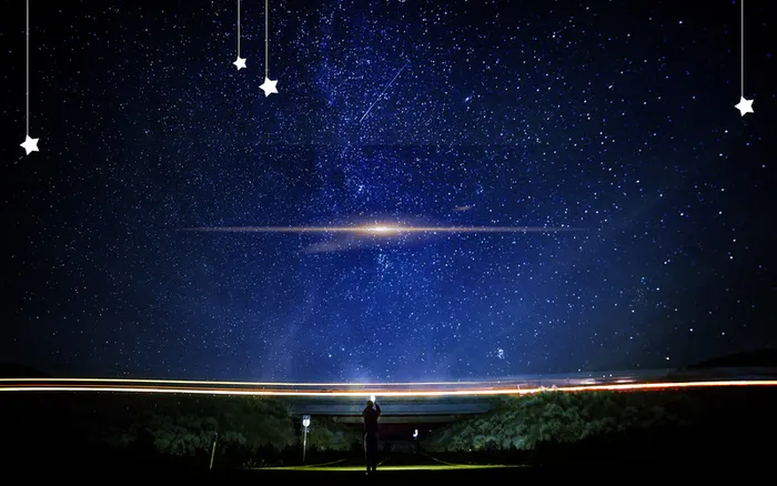 夏季星空海报背景高清