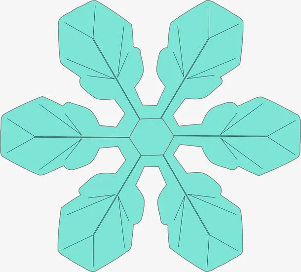 雪花图案免抠
