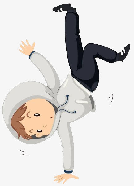 卡通儿童街舞免抠