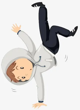 卡通儿童街舞免抠