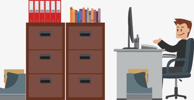 正在努力工作的上班族免抠