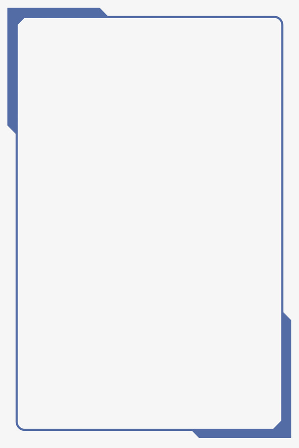 抽象蓝色简约线条边框静免抠