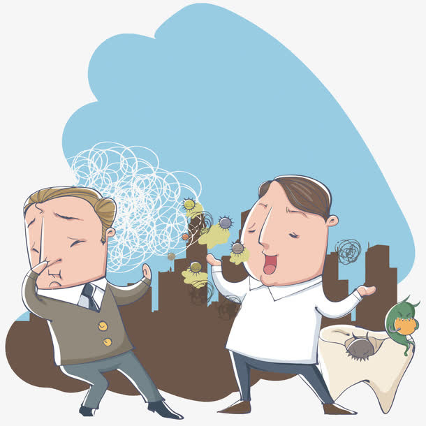 矢量牙齿健康影响口臭免抠