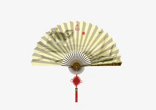 精美扇子 水墨复古免抠png免抠