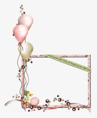 气球装饰边框免抠