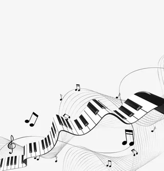 乐曲乐谱音符免抠