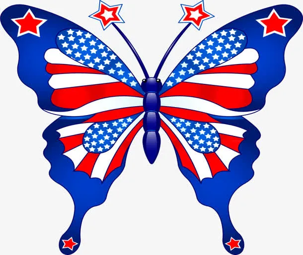 美国蝴蝶免抠