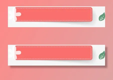 小清新鲜花绿叶标签按钮免抠标签元素