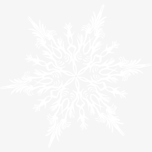 一个精美的雪花片免抠