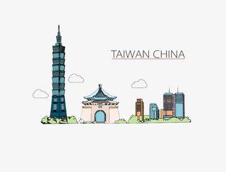 建筑矢量图台北手绘免抠