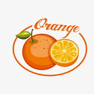 椭圆桔子图标设计免抠