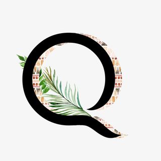 卡通手绘英文字母Q免抠