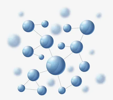 精美蓝色分子结构免抠