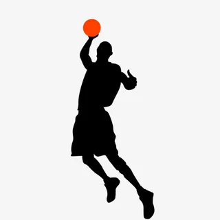 篮球运动人物剪影免抠