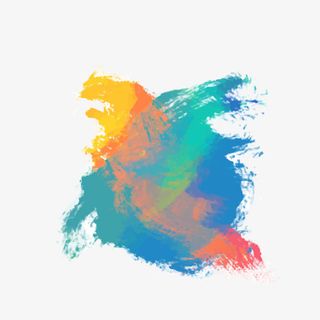 矢量彩色时尚水墨免抠