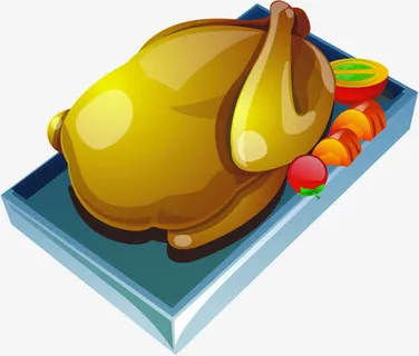 感恩节鸡肉火鸡食物免抠