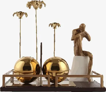 金属球和小雕塑免抠